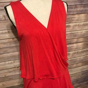 Anthropologie Delta top coral large